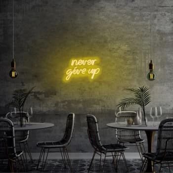 Never Give Up - Yellow Yellow Wall Lamp