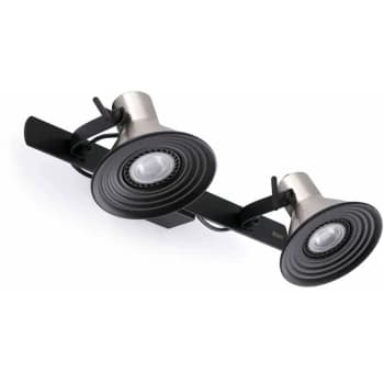 Faro Cup-2 - 2 Light Indoor Adjustable Wall Spotlight Black, Matt Nickel, GU10