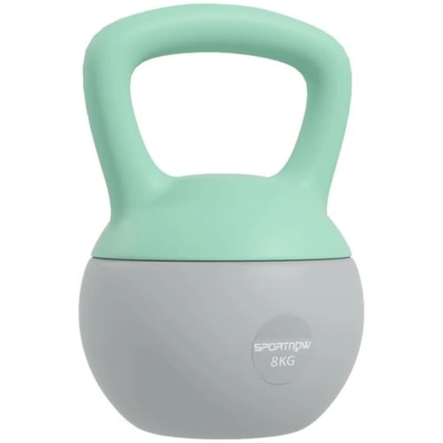 SPORTNOW 8KG Kettlebell with Soft Body Grey and Green, Grey A91-340V02GY