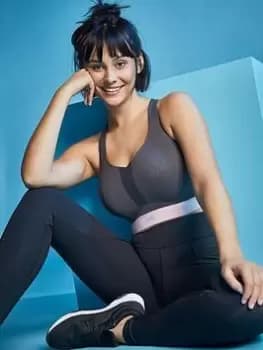 Panache Sport Panache Ultra Non Padded Wired Sports Bra Charcoal, Grey, Size 32Dd, Women