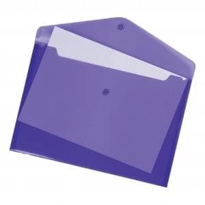 5 Star A4 Document Wallet Purple Pack of 5
