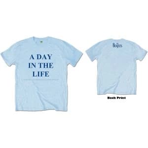The Beatles - A Day in the Life Unisex Large T-Shirt - Blue