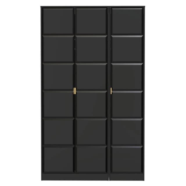 Ready Assembled 2 U Metro 3 Door Wardrobe (Ready Assembled) in True Black Size: Large True Black Unisex Large