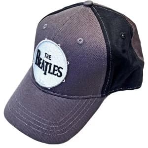 The Beatles - Drum Logo Unisex Baseball Cap - Black Grey