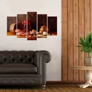 5PMX-079 Multicolor Decorative MDF Painting (5 Pieces)