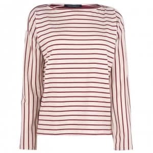 French Connection Connection Rosana Long Sleeve Sweater - Cream/Rhubarb