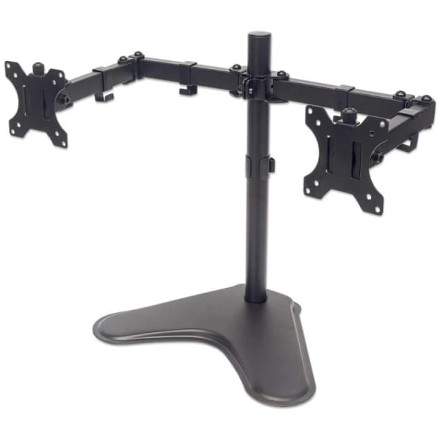 Manhattan Manhattan Dual Desk Mount for TV & Monitors (Full Motion), For screens: 10-27", Stand Assembly, VESA compatability: 75x75 and 100x100mm - ch