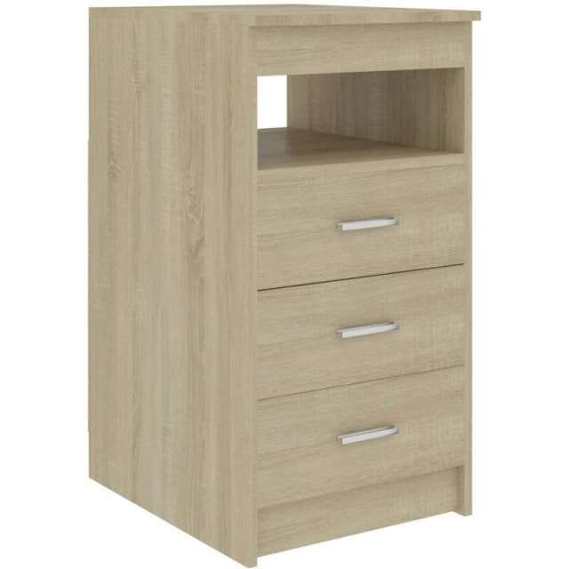 VIDAXL Drawer Cabinet Sonoma Oak 40x50x76cm Engineered Wood Vidaxl 801808