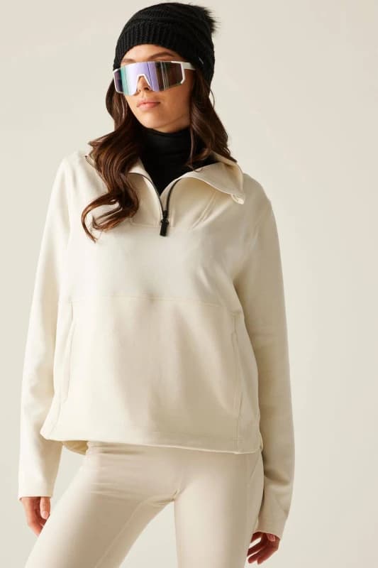 Dare 2b Womens Wander 1/4 Zip Sweater in Cream Size: 18 Cream Female 18