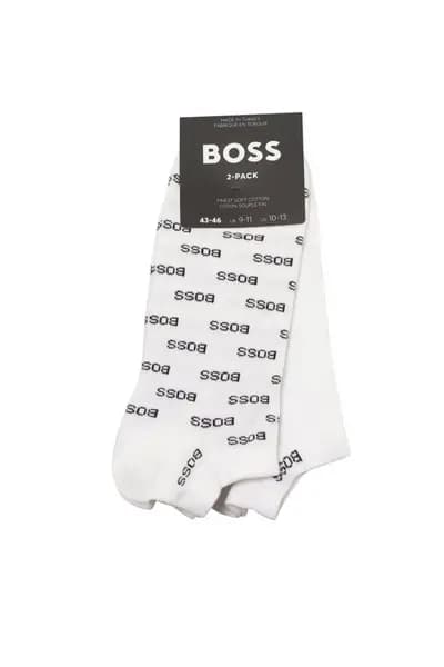 Boss 2 Pack Allover Sock White
