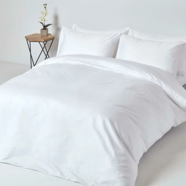 Homescapes White Egyptian Cotton Duvet Cover With One Pillowcase 1000 Tc, Single