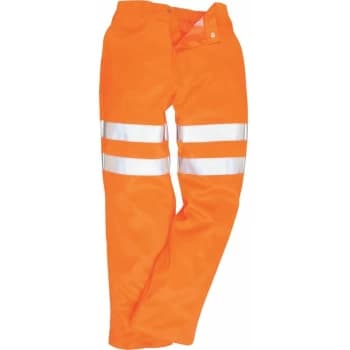 RT45 Hi-vis Polycotton Orange Railway Trouser - 2XL Reg - Portwest