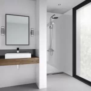 Mermaid Acrylic Shower Wall Panel Ice 2440mm x 1200mm x 4mm in White