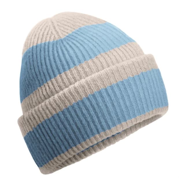 Beechfield Beechfield Men Colour Block Beanie in Cream Cream One Size Male 5063693917463