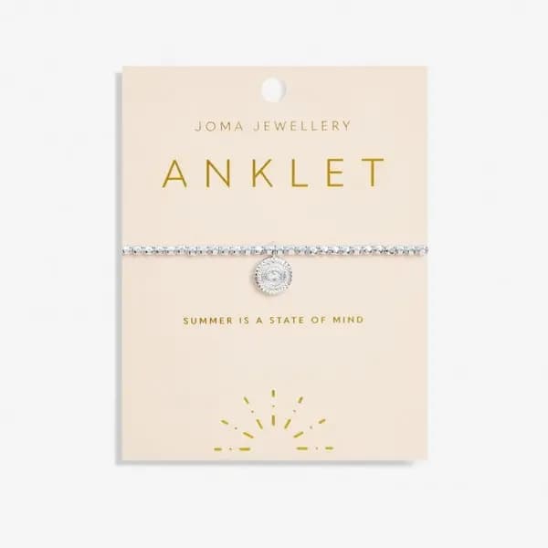 Anklet Coin Silver Plated Anklet 23cm Stretch Anklet 6947