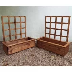 Charles Taylor Large Trellis Trough Set of 2, none