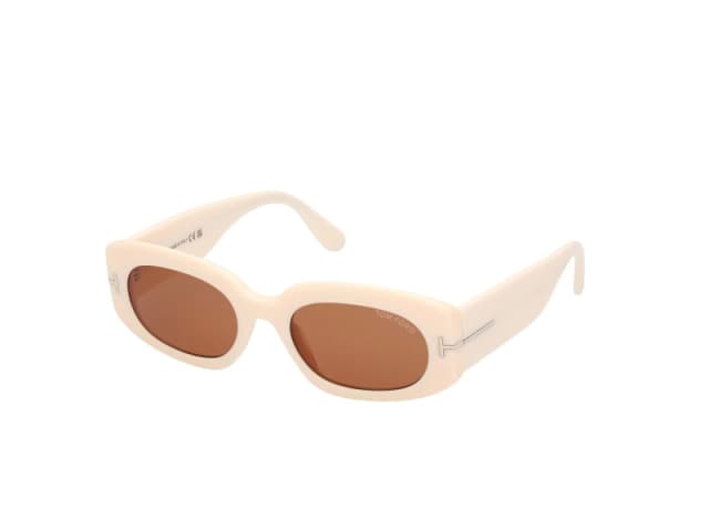 Tom Ford Cielle Oval Sunglasses - Ivory White WAH6I Unisex
