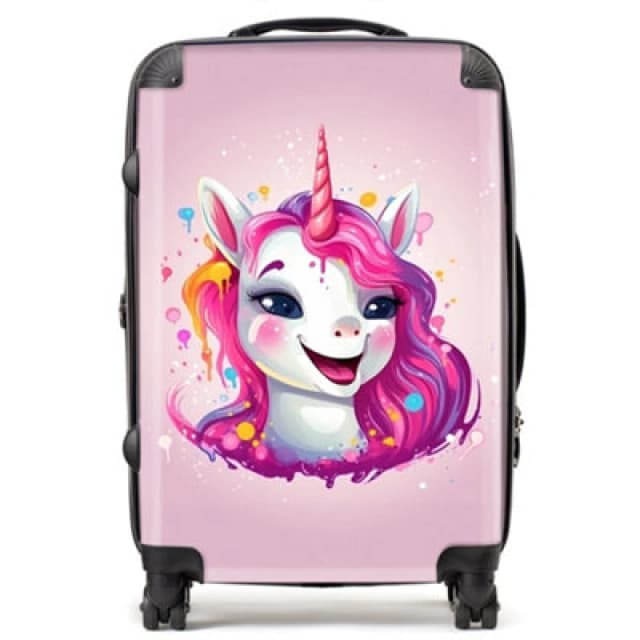 Warren Reed Designer Happy Unicorn Splashart Suitcase - Medium
