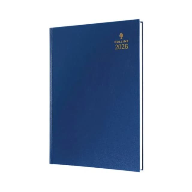 Collins Desk Diary Day Per Page A4 Blue 2026 44-60.26