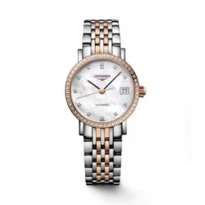 Longines Elegant Ladies Diamond Mother Of Pearl Watch