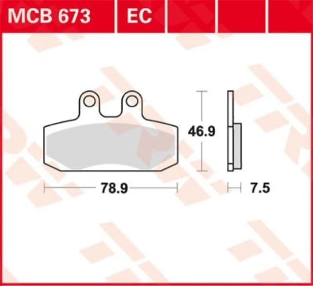 TRW Lucas Brake pad MCB673