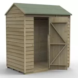 6a x 4a Forest 4Life 25yr Guarantee Overlap Pressure Treated Windowless Reverse Apex Wooden Shed (1.88m x 1.34m)