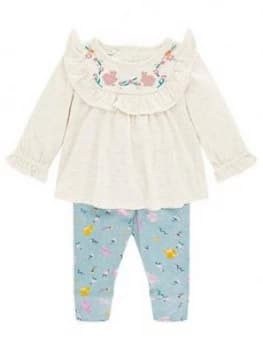 Monsoon Baby Girls Bunny Jersey Set - Aqua