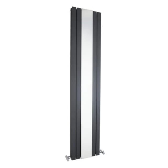 Balterley Vertical Double Panel Radiator Mirror 3344 BTU Anthracite 1800x 354mm Grey