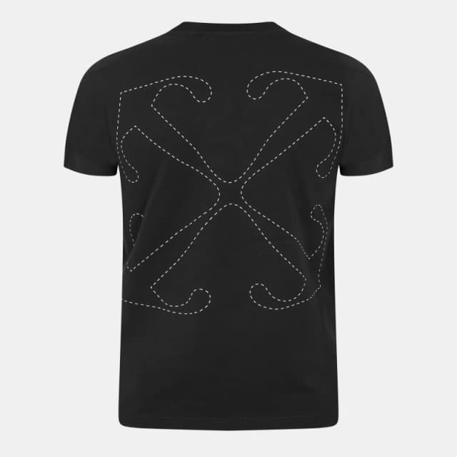 Off White Mens - Crew Neck T-Shirt Black-White male XS