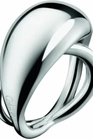 Ladies Calvin Klein Stainless Steel Size J Fluid Ring KJ3XMR000105