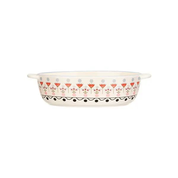 Cath Kidston Painted Table Ceramic Oval Roasting Dish 28cm - Cath Kidston CKPTOVALROAST