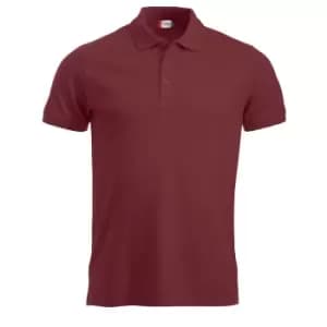 Clique Mens Manhattan Polo Shirt (S) (Burgundy)
