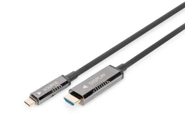 Digitus USB-C - HDMI AOC adapter cable. 4K Ultra HD / 60 Hz. 20m