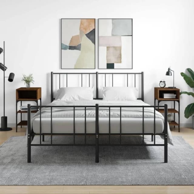 VIDAXL Bedside Tables 2 pcs Brown Oak 35x34.5x70cm Engineered Wood Vidaxl 8720845938512