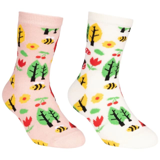 Trespass Garden Socks Pack of 2 Cream unisex