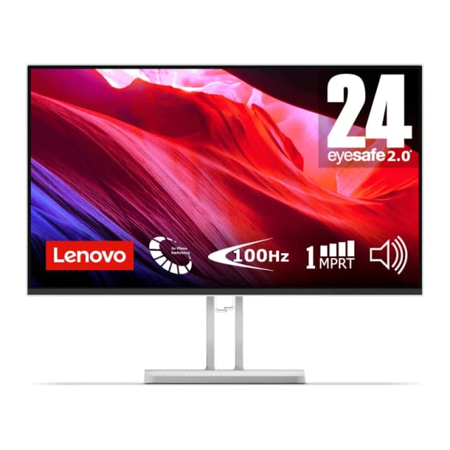 Lenovo L24i-4A Full HD 24" IPS Monitor - Grey, Silver/Grey 197530467004
