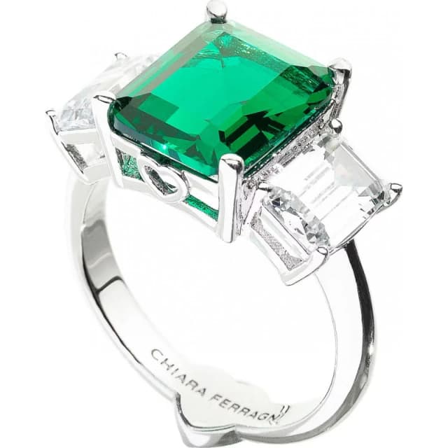Chiara Ferragni Womens Emerald Band Ring Multi female 10