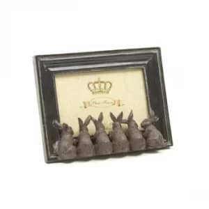6x4 Photo Frame with Rabbits by Heaven Sends