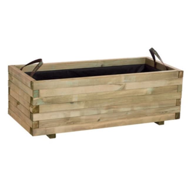 Cerland Baroque Outdoor Rectangular Wooden Planter 110Cm