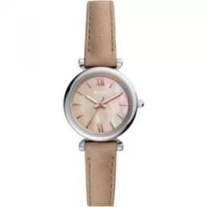 Fossil Carlie Mini Sand Leather Watch
