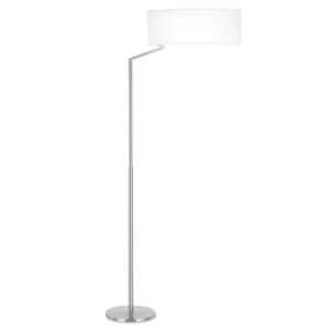 Twist 1 Light Floor Lamp Satin Nickel, E27
