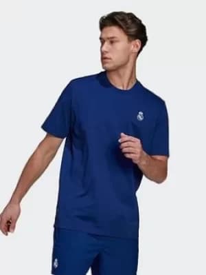 adidas Real Madrid T-Shirt, Blue Size XL Men