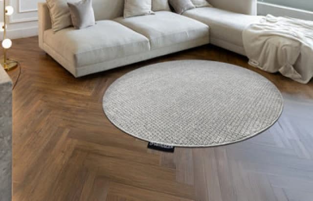 RugsX Carpet Casablanca Loop Circle Light Grey Loop, Soft Circle 80 Cm