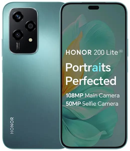 HONOR SIM Free HONOR 200 Lite 5G 256GB AI Mobile Phone - Cyan Lake
