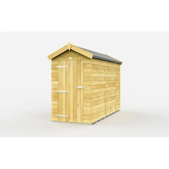 Buttercup Farm 4 x 9 Feet Apex Shed - Single Door W/O Windows - L272 x W118 x H217cm in Brown Brown Unisex