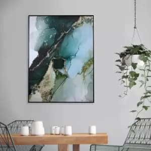 The Art Group Premium Edit Envy Framed Canvas Blue