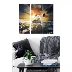 MDF3203731 Multicolor Decorative MDF Painting (3 Pieces)