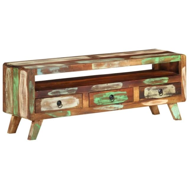 VIDAXL TV Cabinet Multicolour 110x30x40cm Solid Reclaimed Wood Vidaxl 8720286602645