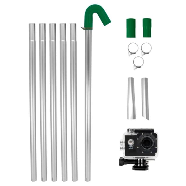 Monstershop Gutter Vacuum Poles With Camera in Silver Silver Unisex