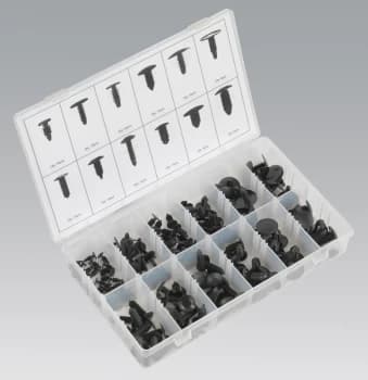 Sealey BTC16 Trim Clip Assortment for GM, Chrysler & Ford 168pc